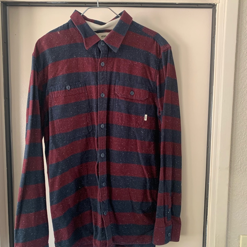Vans long sleeve button up collar